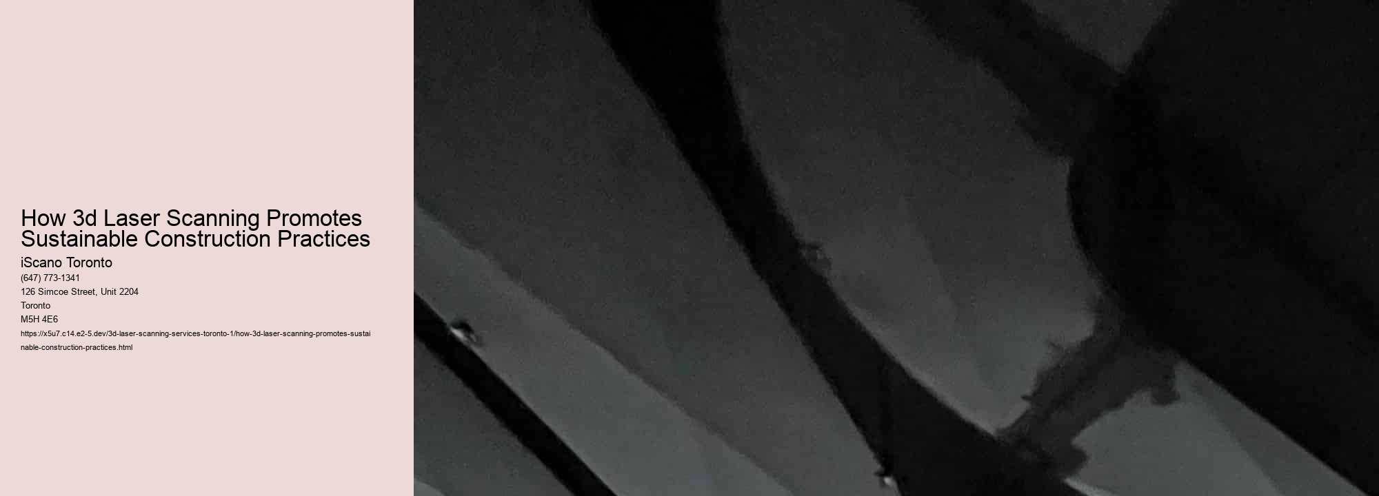 How 3d Laser Scanning Promotes Sustainable Construction Practices