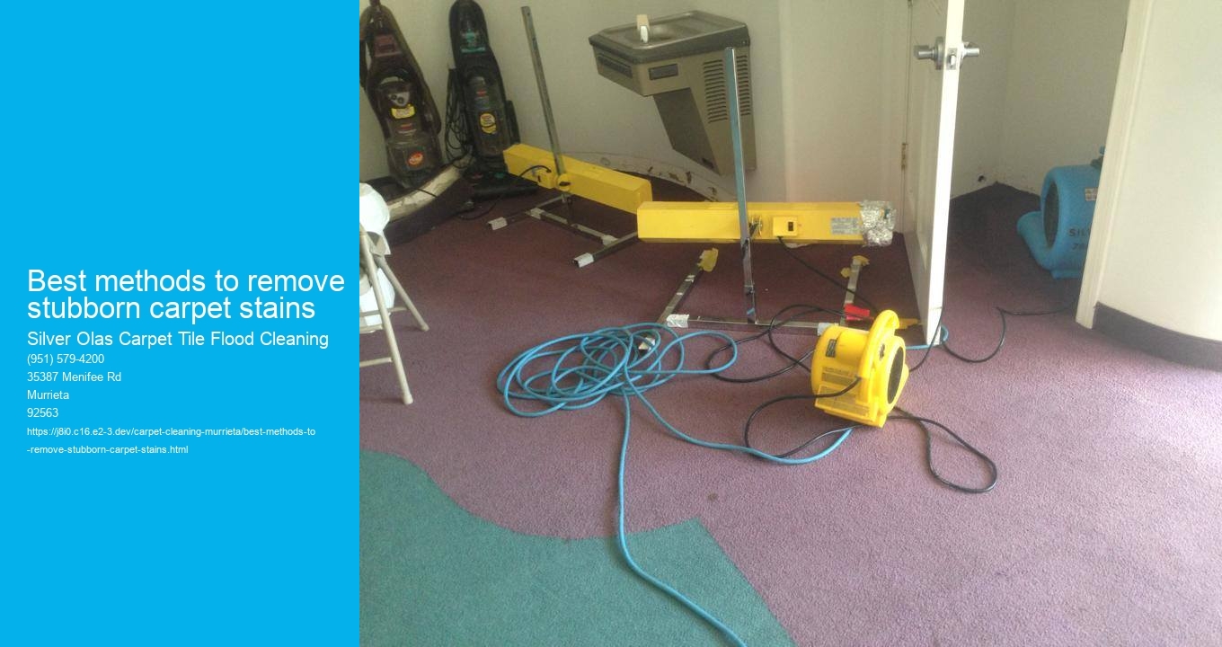 Best methods to remove stubborn carpet stains