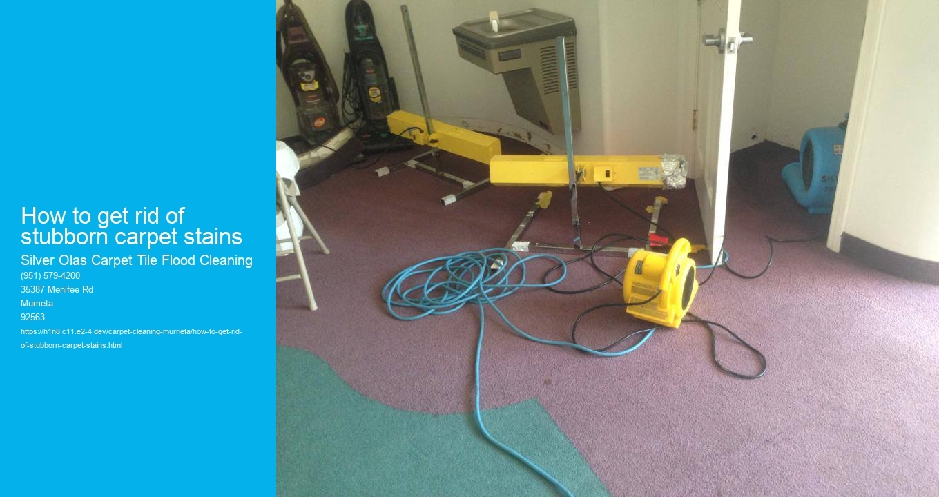 How to get rid of stubborn carpet stains