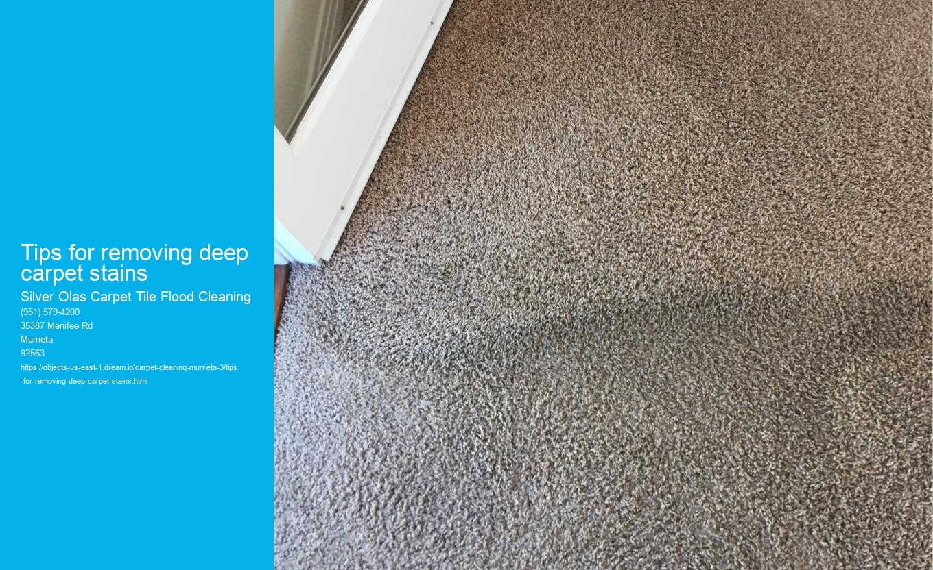 Tips for removing deep carpet stains